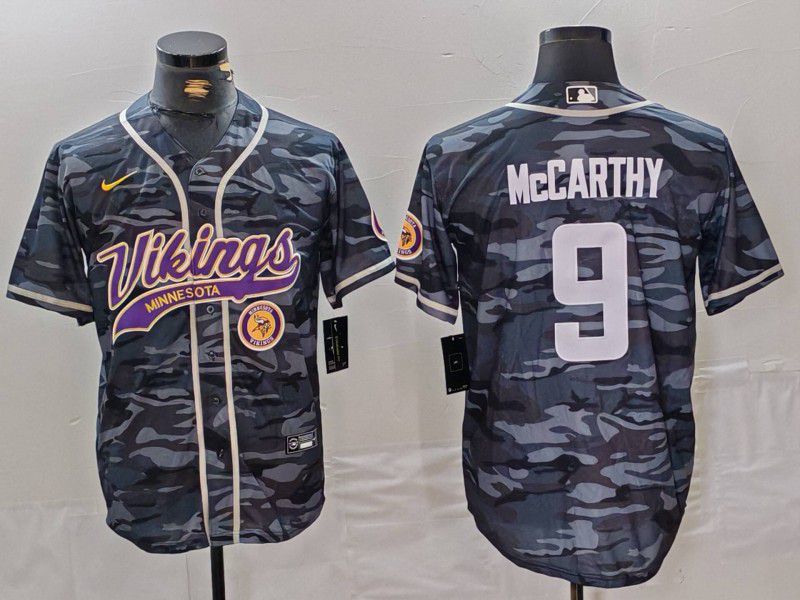 Men Minnesota Vikings #9 Mccarthy Camo Joint Name 2024 Nike Limited NFL Jersey style 3